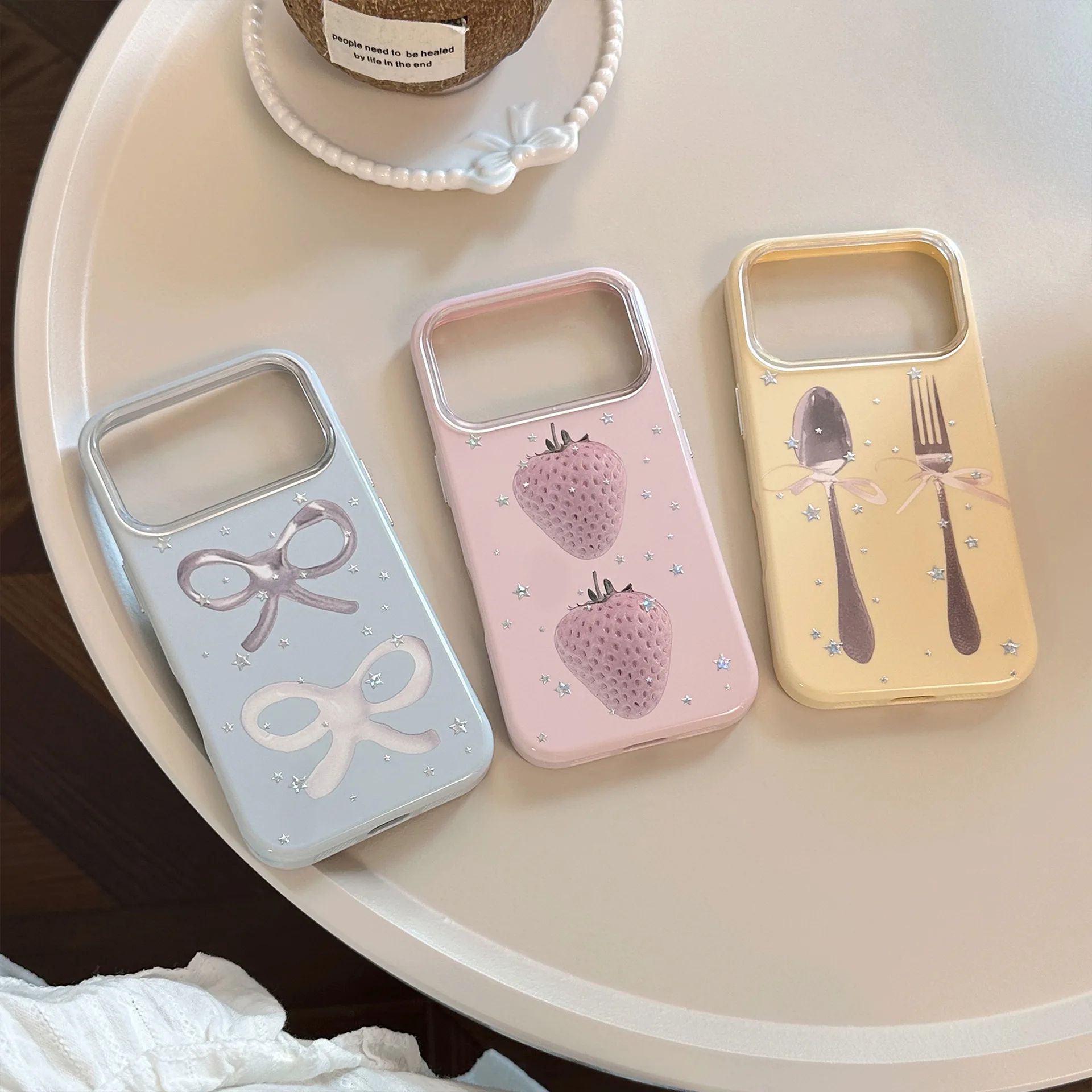 Apple Iphone 15 Pro Max - Luxury Candy Colors Sliver Stars illustration