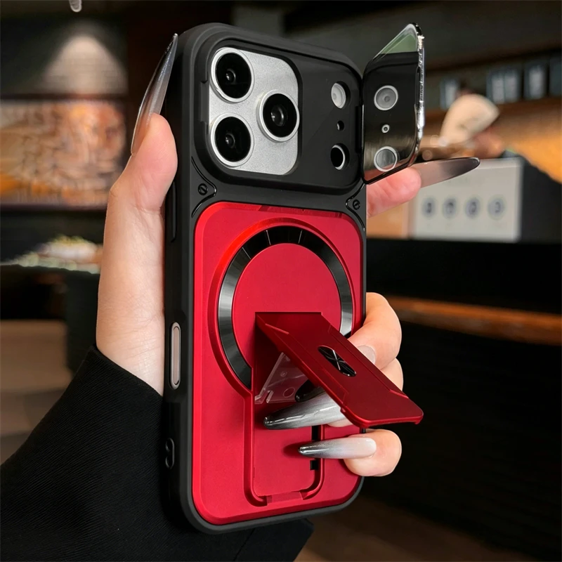Fold Stand Magnetic Armor Case - Camera Lens Protector ulasan dan harga