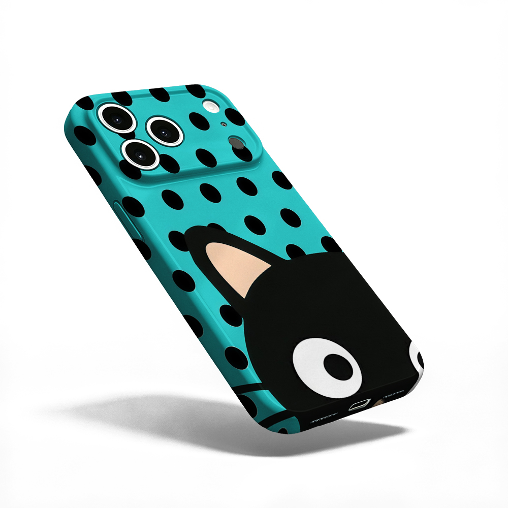 Turquoise Polka Dot Cat Phone  - Apple Iphone 15 Pro Max ulasan dan harga