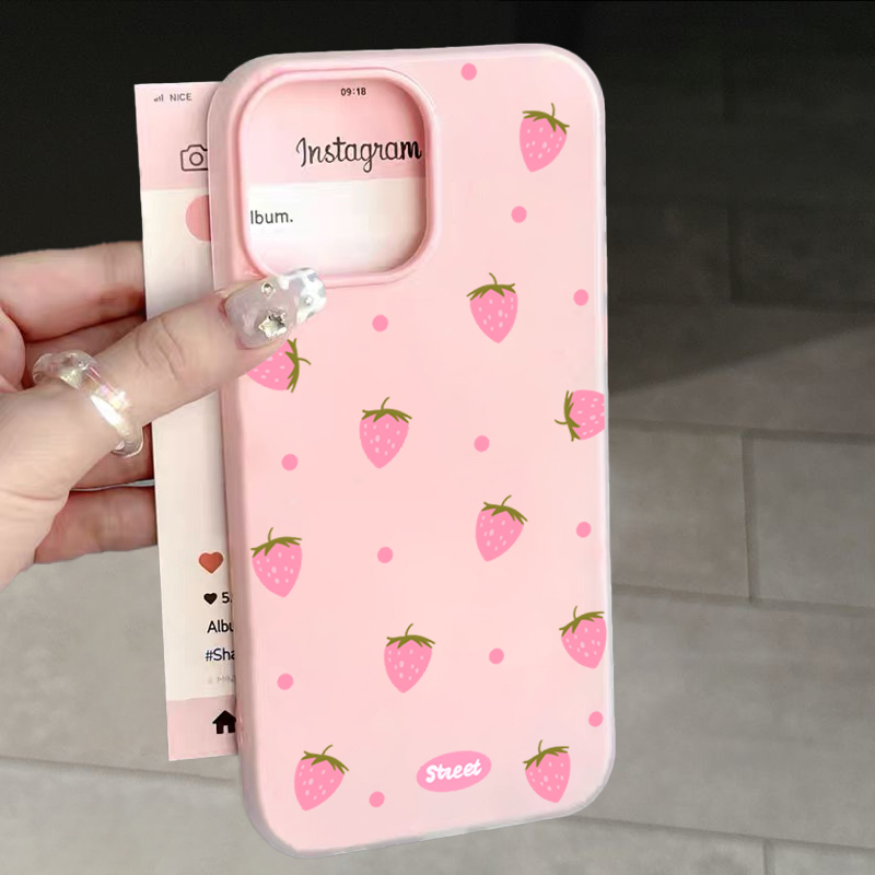 Sweet Pink Strawberry Pattern  - Samsung Galaxy A55 ulasan dan harga