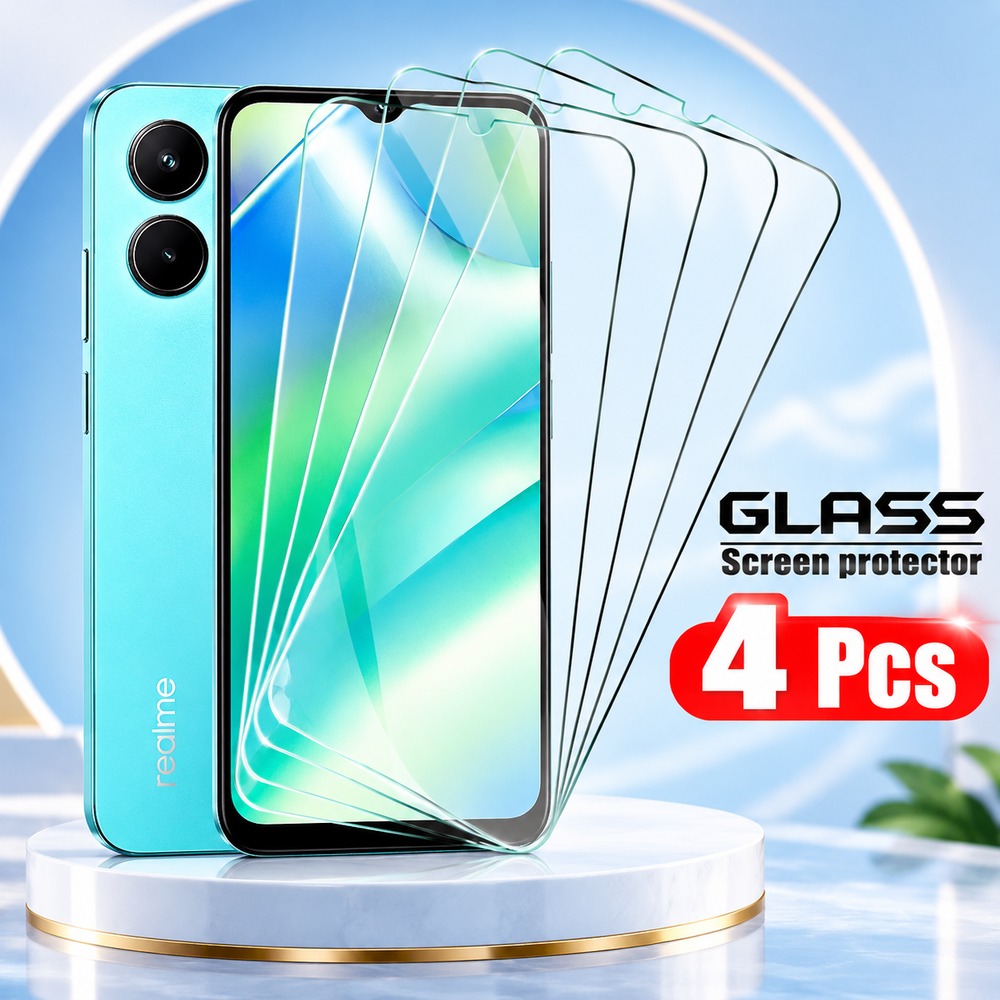 4PCS Tempered Glass For Realme - Realme C67 ulasan dan harga