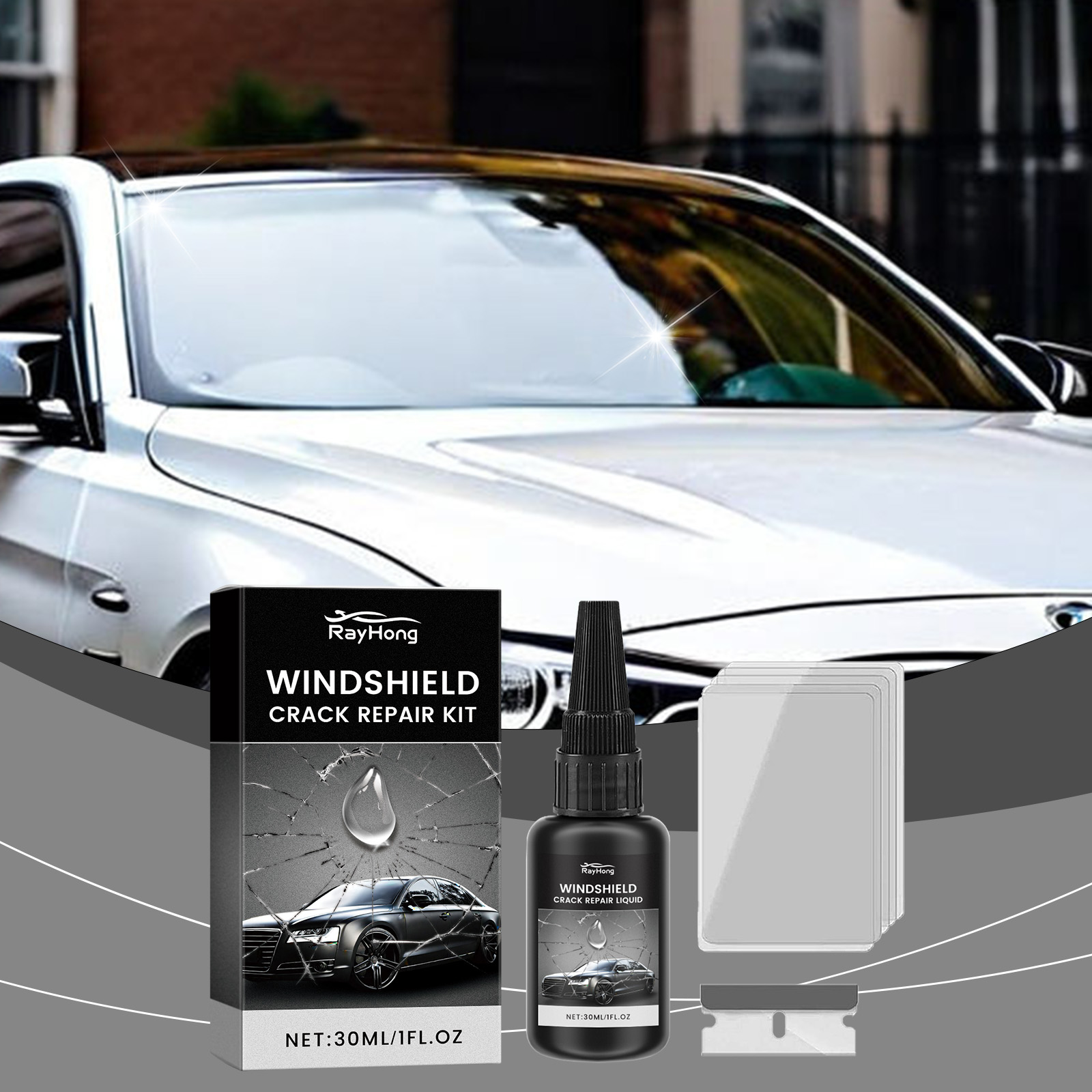 Windshield Repair Glue - Winds - Liquid Uv Glue Kit ulasan dan harga